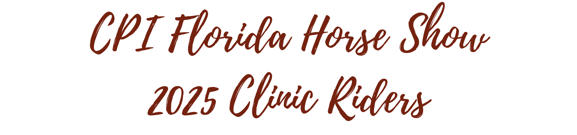2025 Clinic Riders Website Header - 8.5 x 2